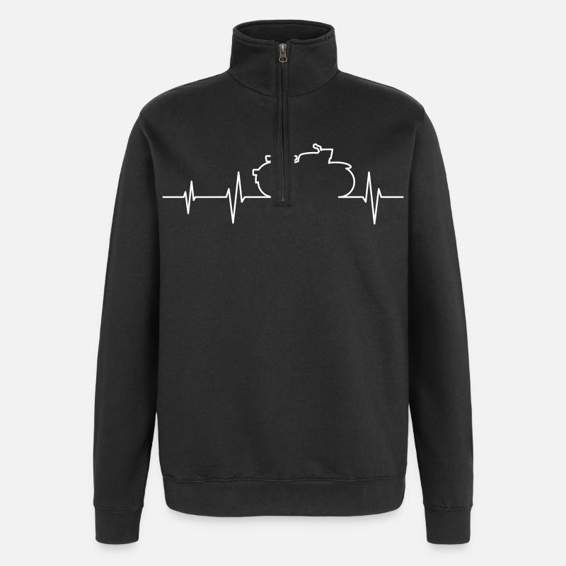 Simson Sparrowhawk Hawk ECG - Quarter-Zip Sweatshirt - black