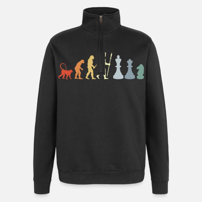 Chess Development - Quarter-Zip Sweatshirt - black