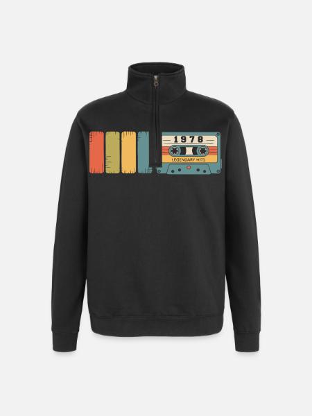 Cadeau d’anniversaire original 1978 Vintage 1978 - Sweat à zip 1/4 - noir