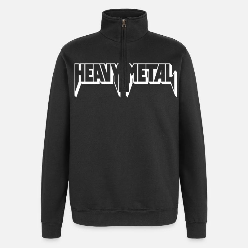 Heavy Metal 3D Logo - Sweat à zip 1/4 - noir