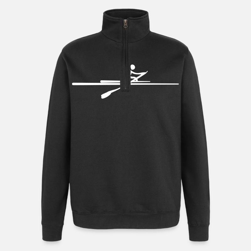 A rower - Quarter-Zip Sweatshirt - black