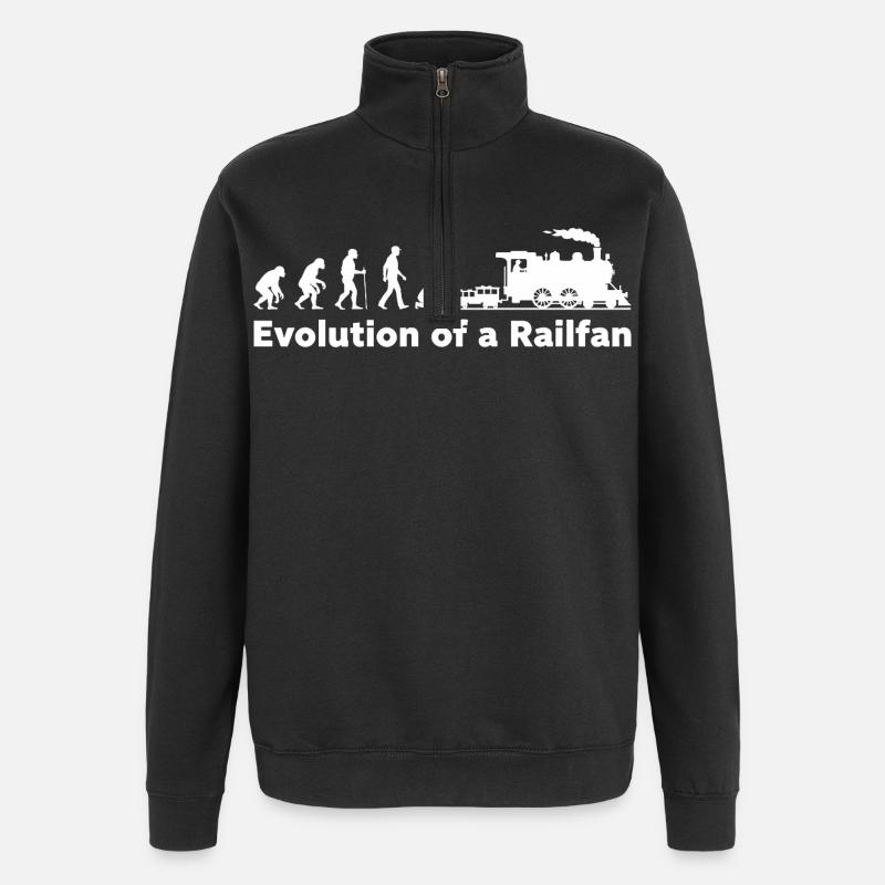 Evolution Railfan Train Locomotive - Sweat à zip 1/4 - noir