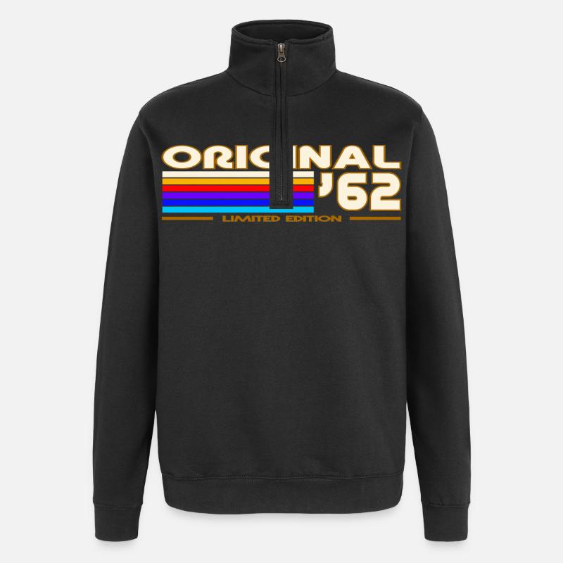 1962 - Sweat à zip 1/4 - noir