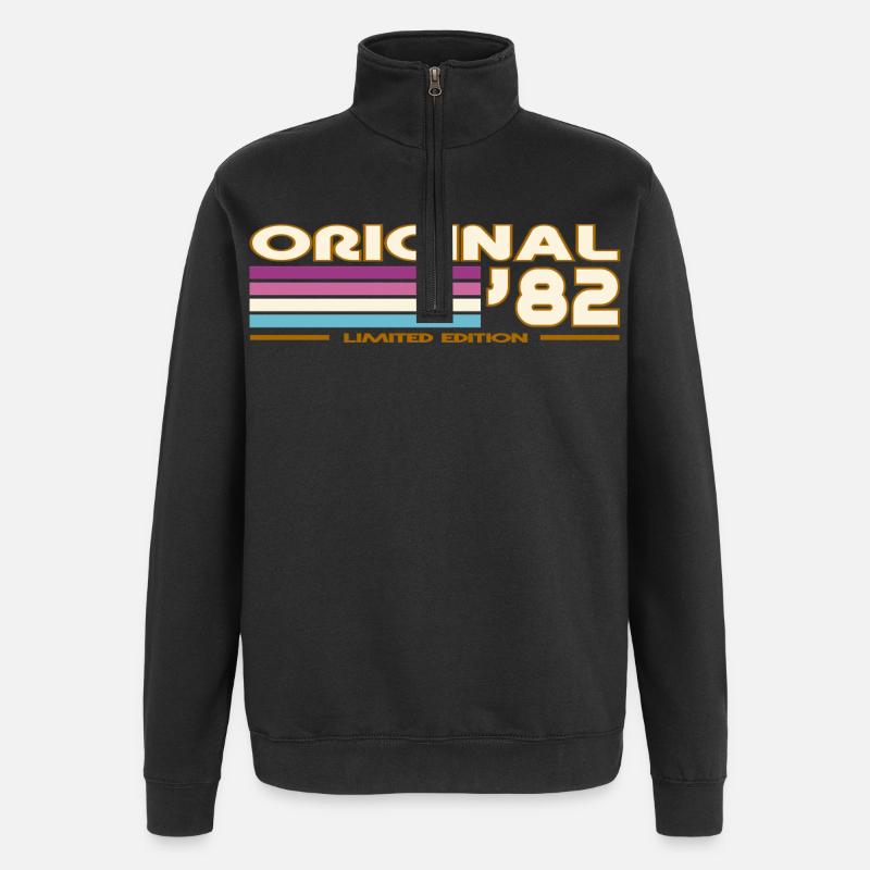 1982 - Quarter-Zip-Sweatshirt - Schwarz