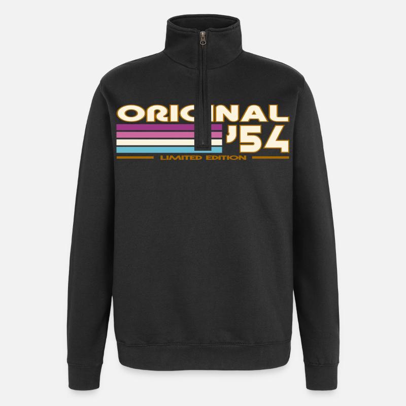1954 - Sweat à zip 1/4 - noir