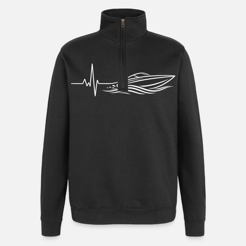 Boot EKG - Quarter-Zip-Sweatshirt - Schwarz