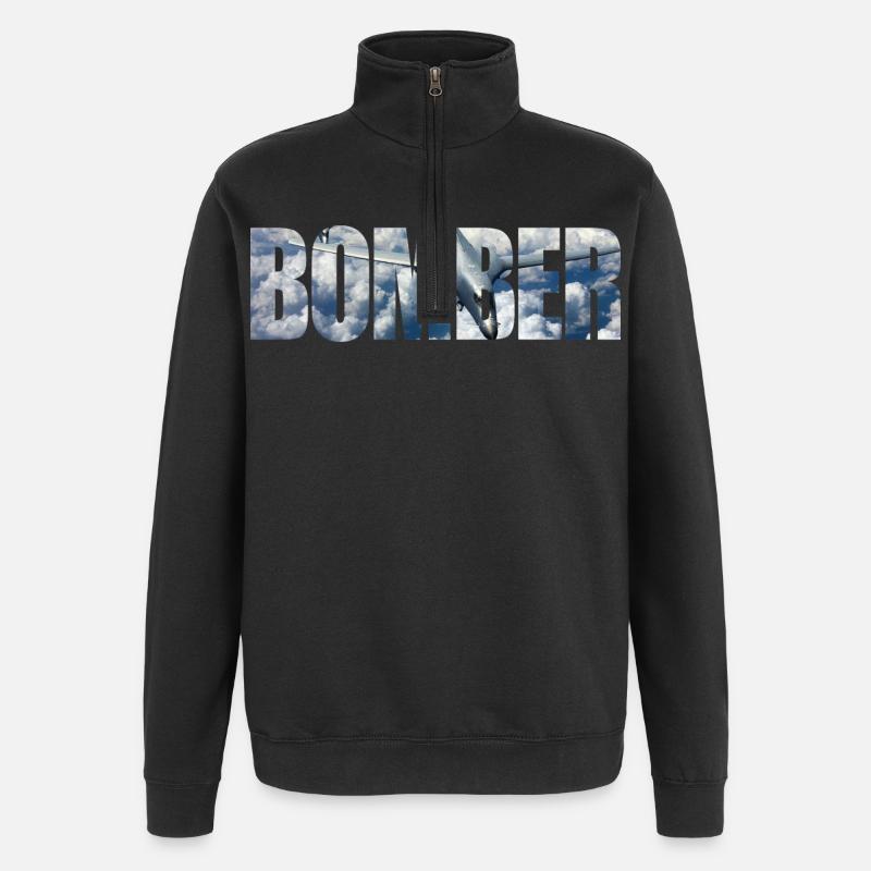 bombardier B-1B Lancer - Sweat à zip 1/4 - noir