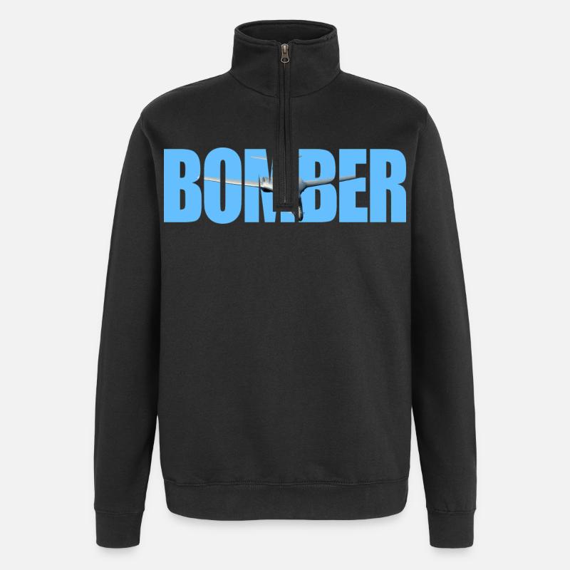 Bomber B-1B Lancer - Quarter-Zip Sweatshirt - black