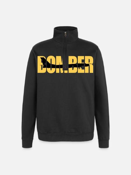 Bomber Tu-95 - Quarter-Zip Sweatshirt - black