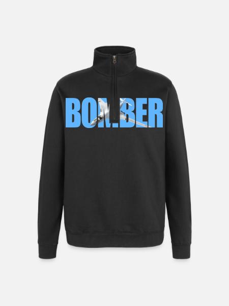 Bomber Tu-160 - Quarter-Zip Sweatshirt - black