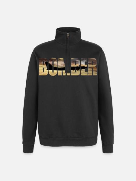 Bomber Tu-95 - Quarter-Zip Sweatshirt - black