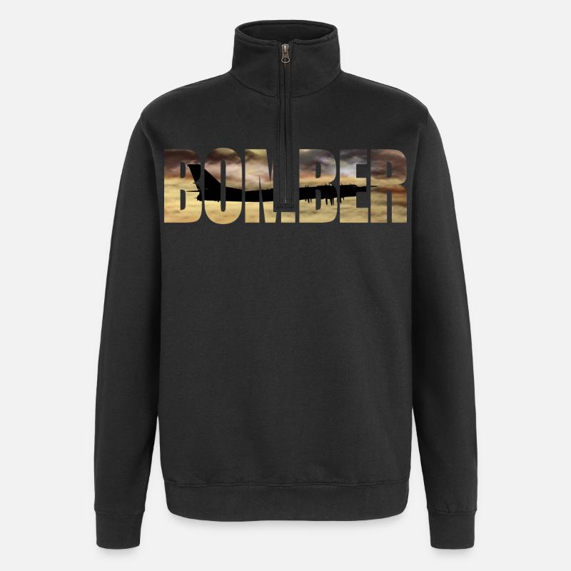 Blouson aviateur Tu-95 - Sweat à zip 1/4 - noir