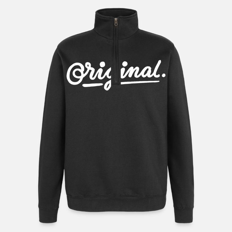 original - Sweat à zip 1/4 - noir