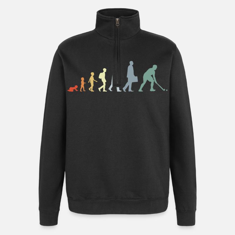 Hockey Evolution - Quarter-Zip-Sweatshirt - Schwarz