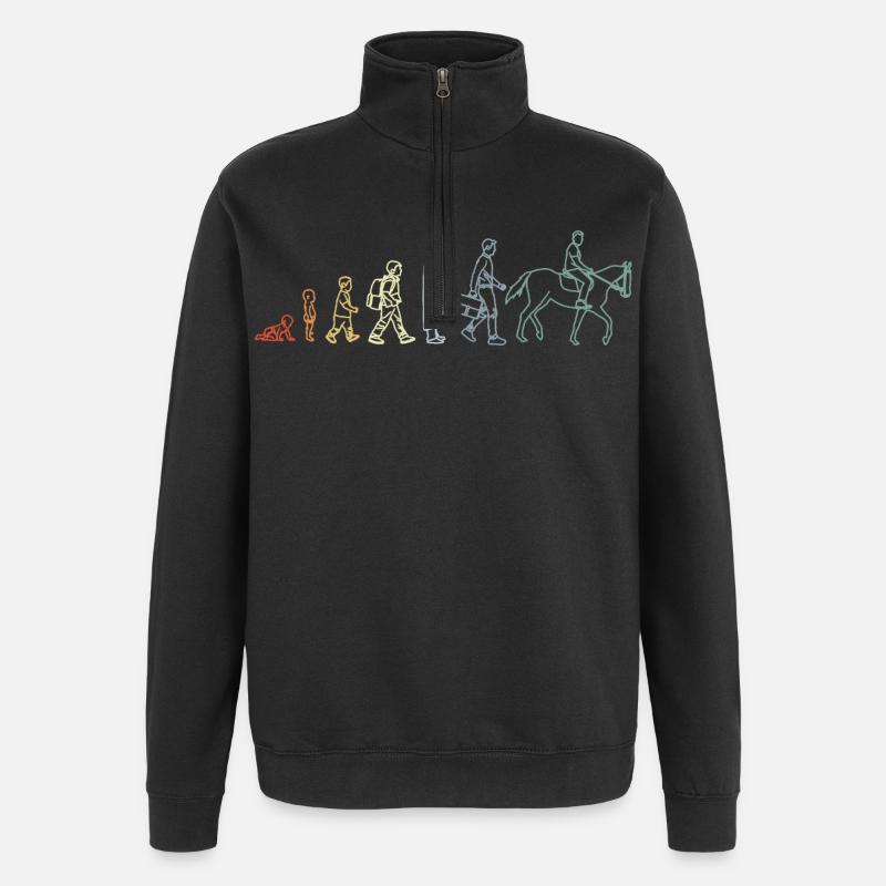 Equestrian Evolution - Quarter-Zip Sweatshirt - black