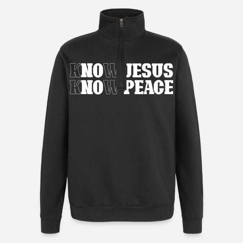 Recognizing Jesus, Finding Peace - Quarter-Zip Sweatshirt - black