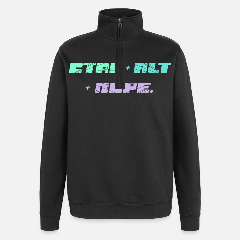 CTRL ALT NOPE - IT Motif - Quarter-Zip Sweatshirt - black