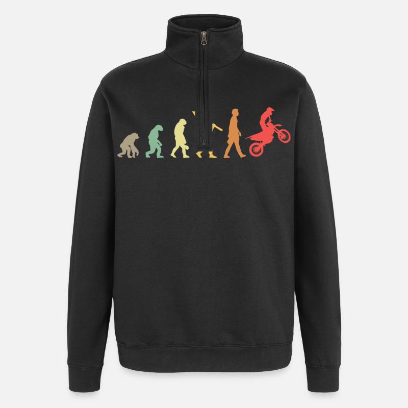 Evolution Motocross - Sweat à zip 1/4 - noir