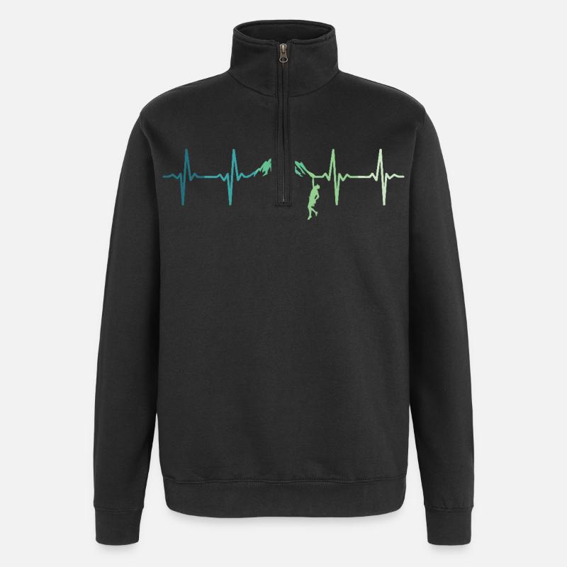 Climbing Heartbeat Climber - Quarter-Zip Sweatshirt - black