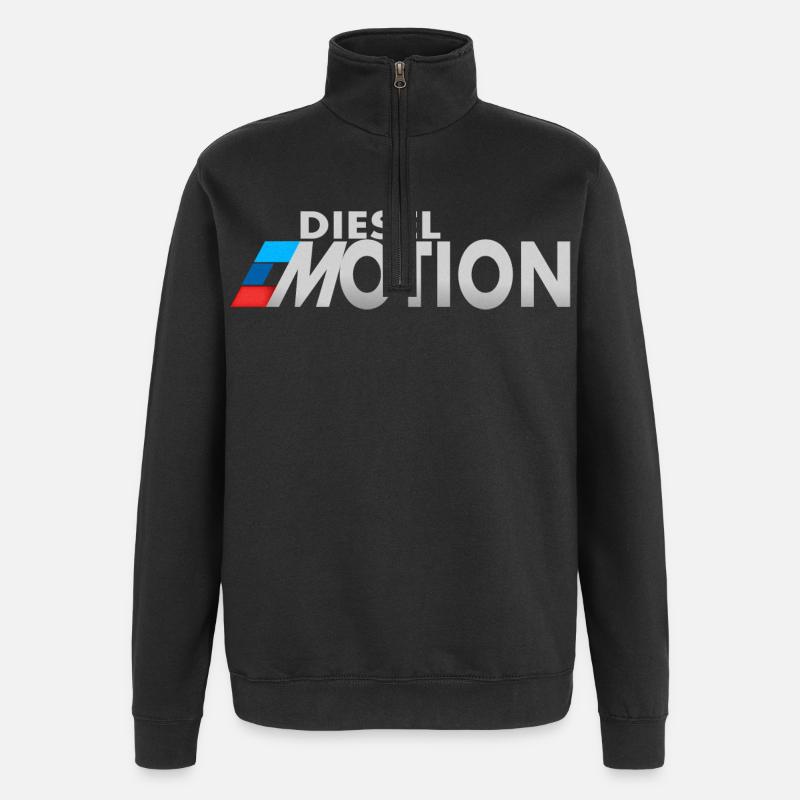 Diesel Emotionen - Quarter-Zip-Sweatshirt - Schwarz