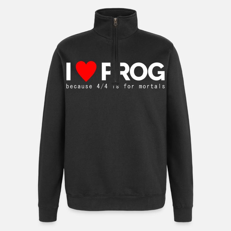 I Love Prog - Quarter-Zip Sweatshirt - black