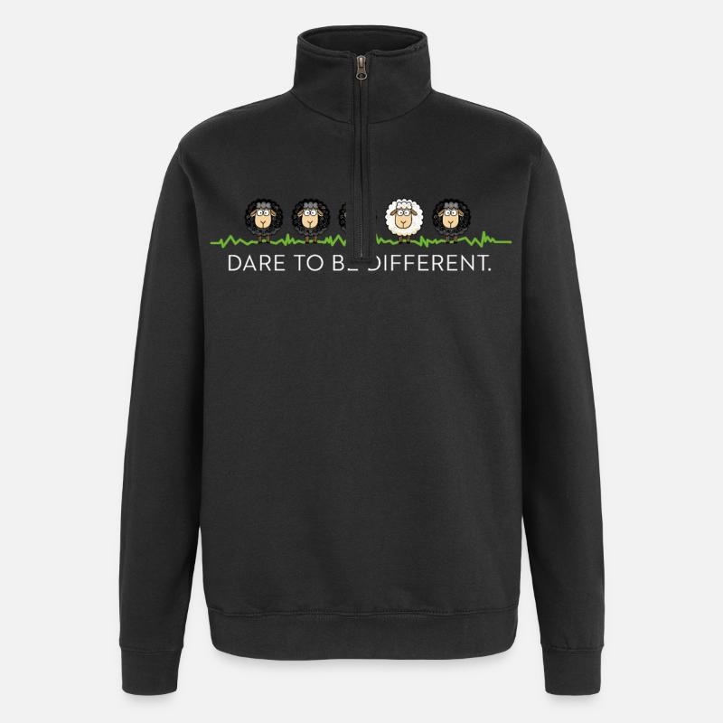 Be Different – Black Sheep - Quarter-Zip Sweatshirt - black