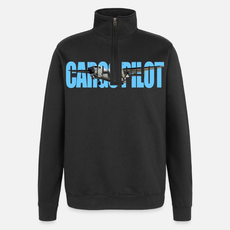 Pilote cargo C-2A - Sweat à zip 1/4 - noir