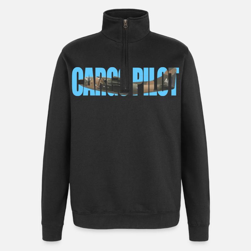 Cargo pilot C-123 - Quarter-Zip Sweatshirt - black
