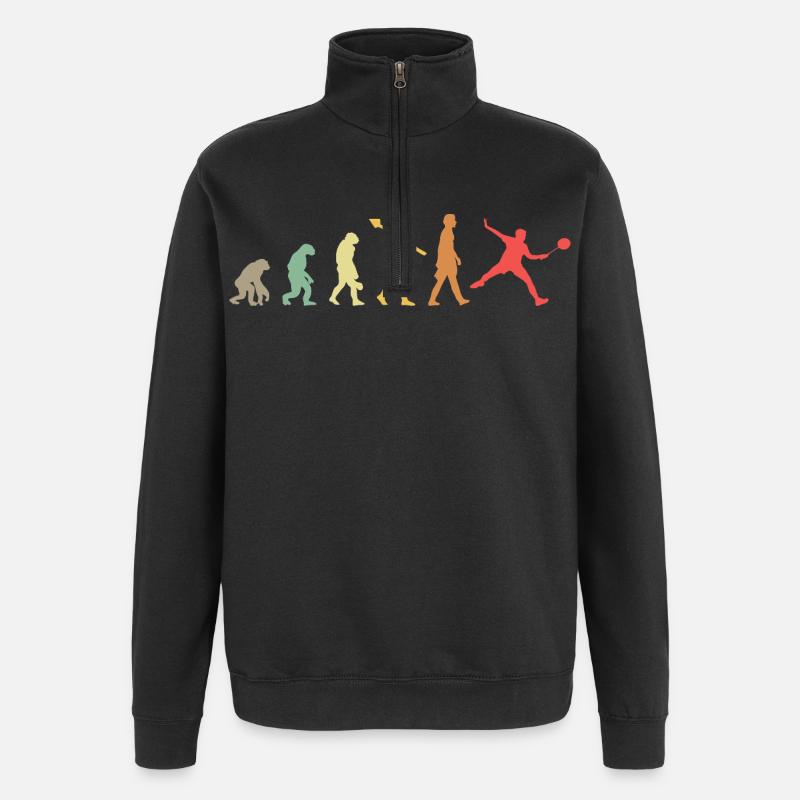 Évolution du badminton - Sweat à zip 1/4 - noir