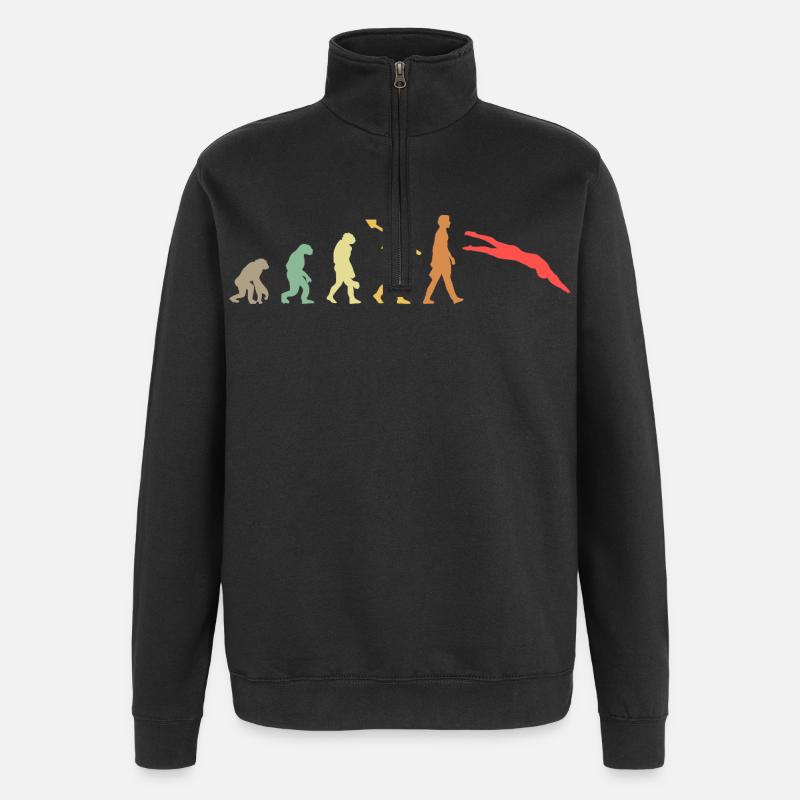 Evolution swimming Swimmer - Quarter-Zip Sweatshirt - black