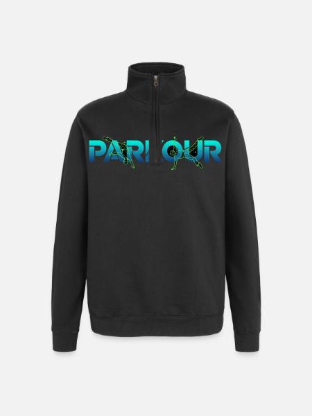 Parkour Freerunning Sport - Quarter-Zip Sweatshirt - black