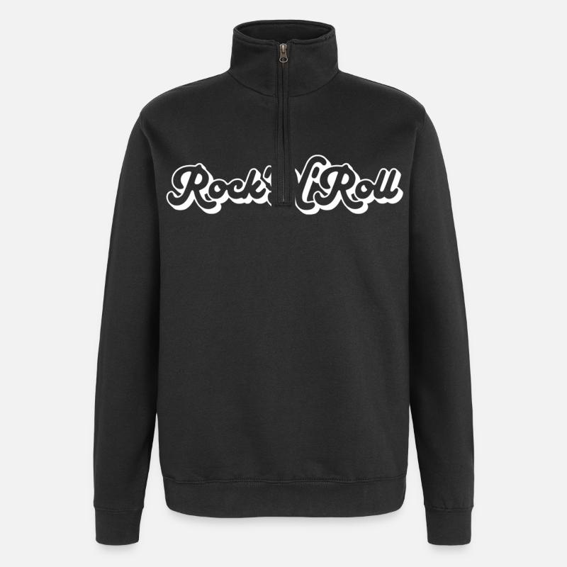 Rock 'n' Roll Drehbuch - Quarter-Zip-Sweatshirt - Schwarz