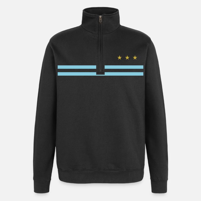 Champion d’Argentine - Stars - Sweat à zip 1/4 - noir