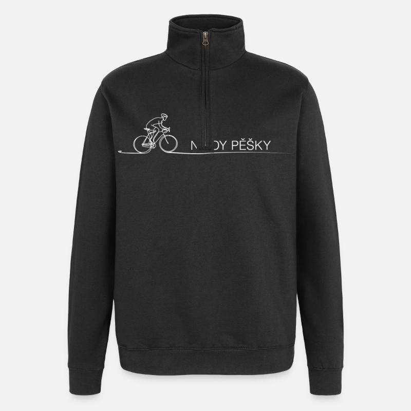 Radfahrer Spruch Geschenkidee Fahrrad - Quarter-Zip-Sweatshirt - Schwarz