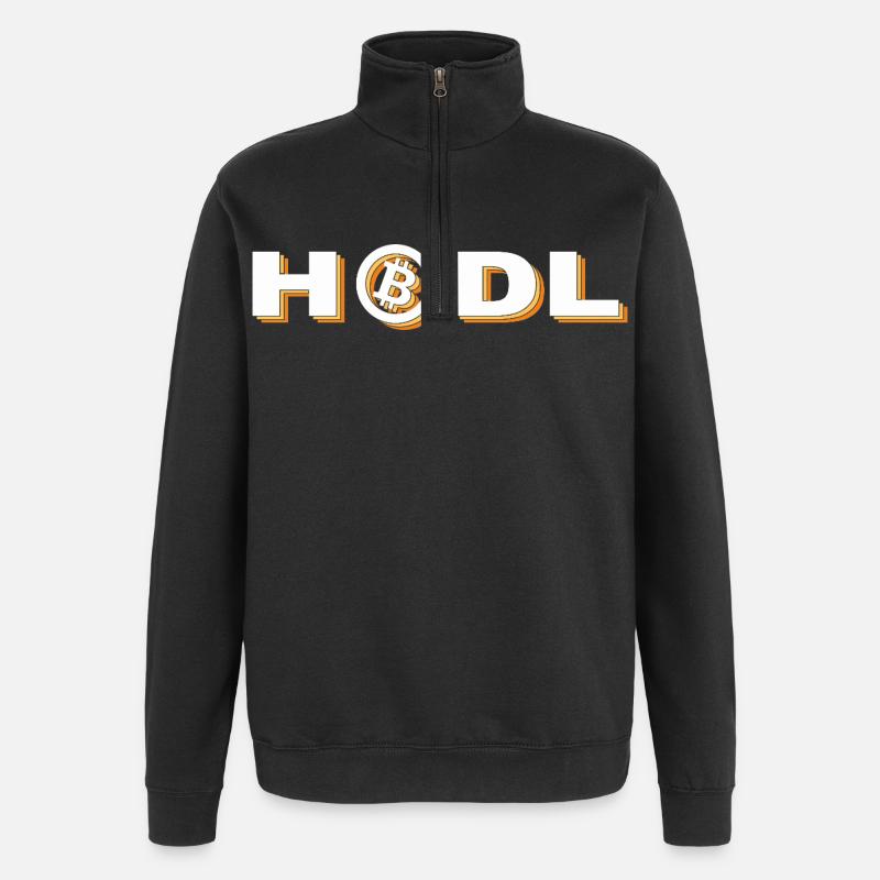 Bitcoin - Hodl - Sweat à zip 1/4 - noir