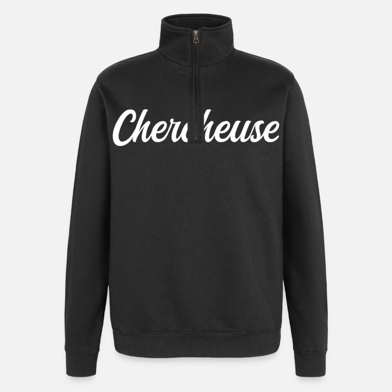 Chercheuse  - Sweat à zip 1/4 - noir