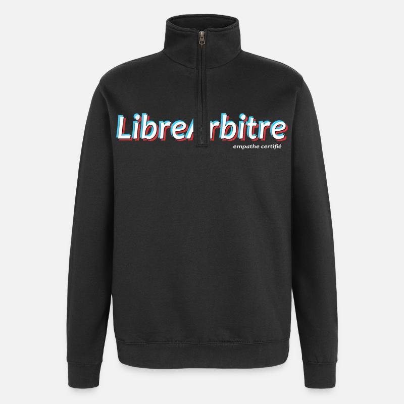 Free will - Quarter-Zip Sweatshirt - black