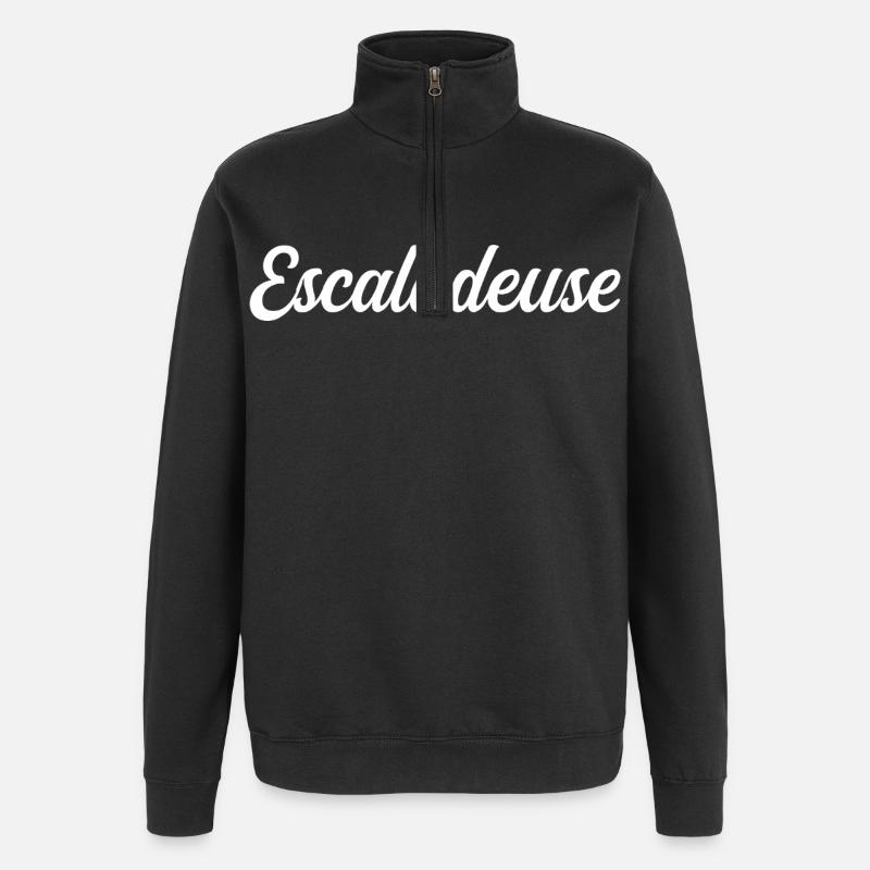 Escaladeuse - Sweat à zip 1/4 - noir