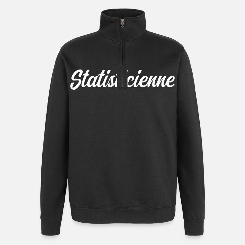 Statisticienne  - Sweat à zip 1/4 - noir