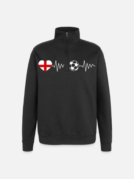 England Football Heartbeat - Quarter-Zip Sweatshirt - black