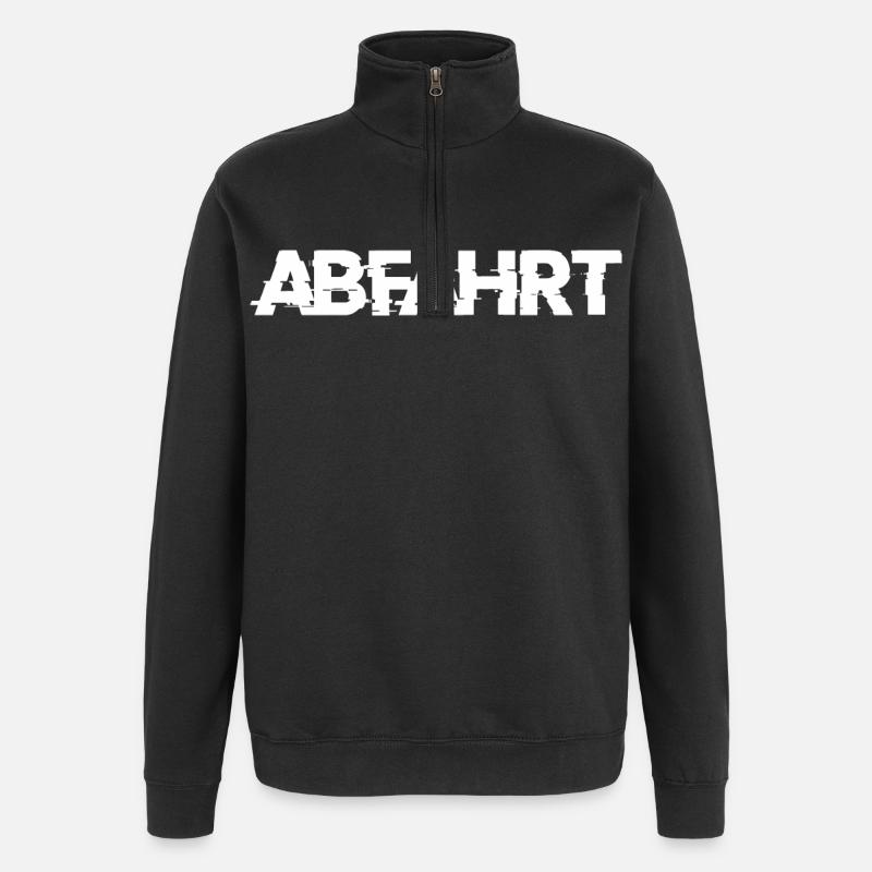 Abfahrt - Quarter-Zip-Sweatshirt - Schwarz