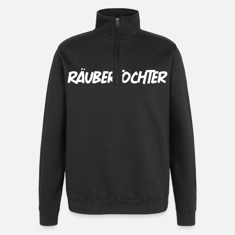 Räubertochter - Quarter-Zip-Sweatshirt - Schwarz