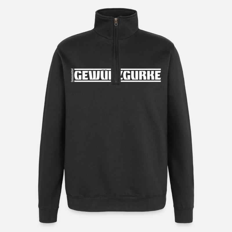 „Genussmittel“ Serie | Gewürzgurke - Quarter-Zip-Sweatshirt - Schwarz