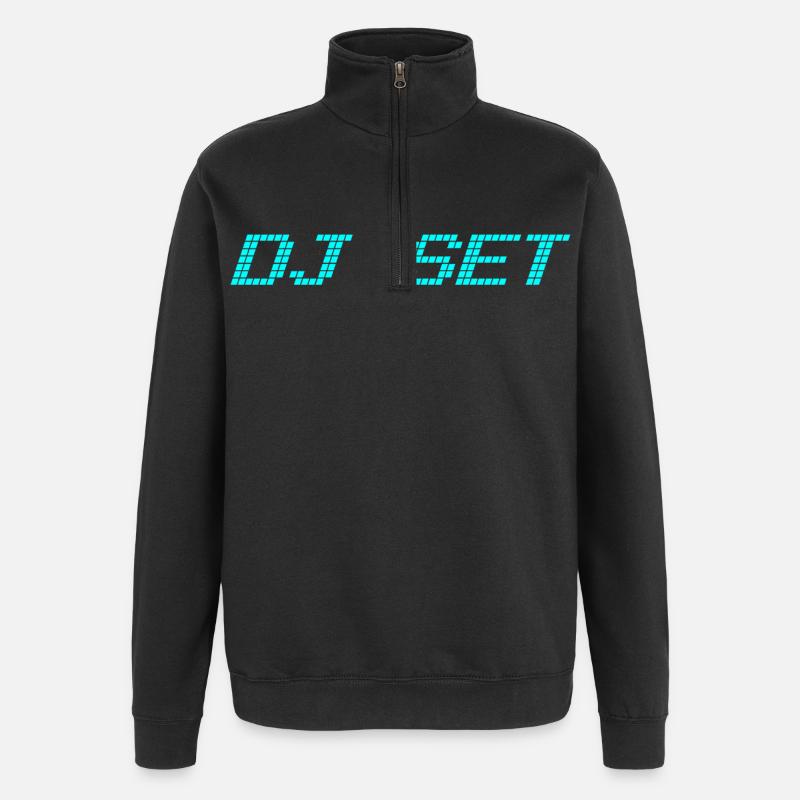 DJ set - Sweat à zip 1/4 - noir