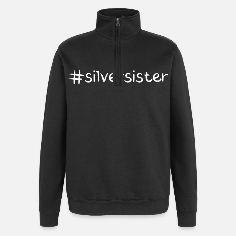 SilverSister - Quarter-Zip-Sweatshirt - Schwarz