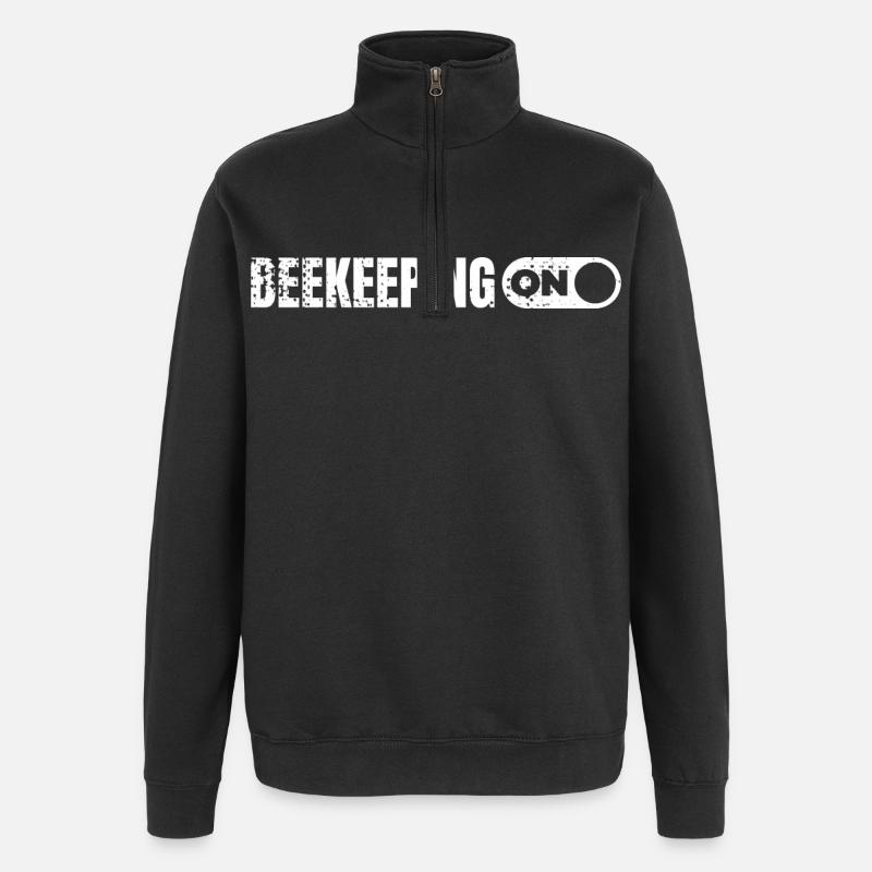 Imker sein - Quarter-Zip-Sweatshirt - Schwarz