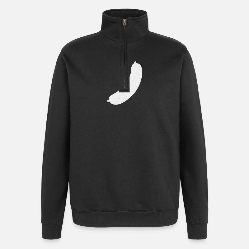 Saucisse Brat Wurst - Sweat à zip 1/4 - noir