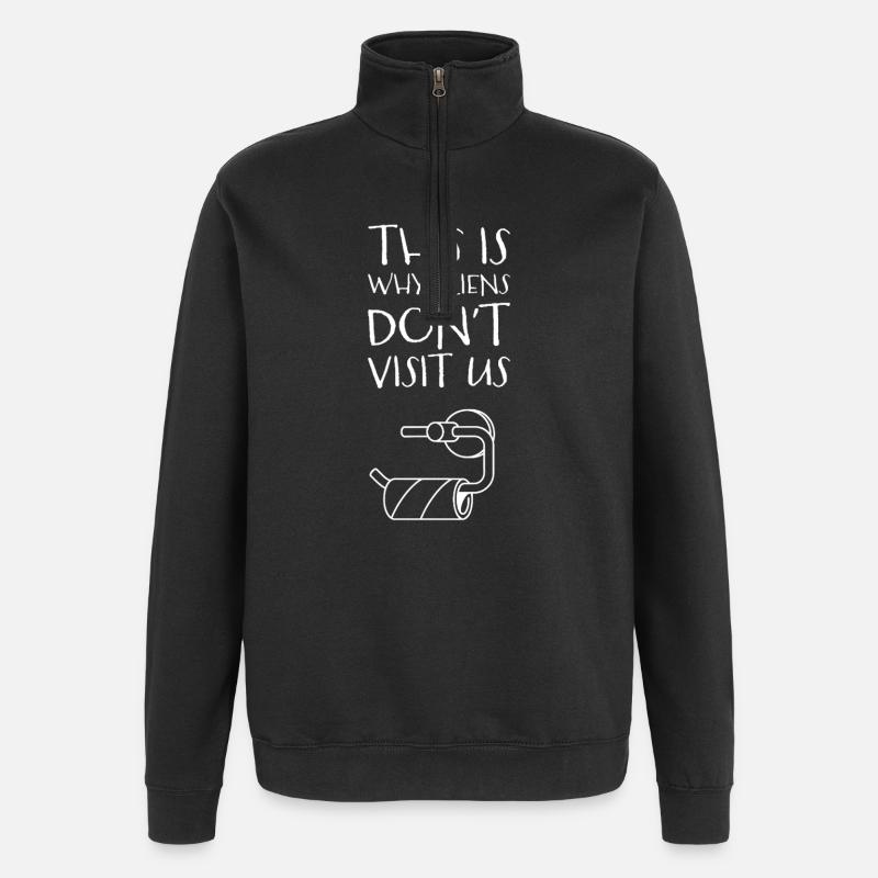 C’est pourquoi ils restent à l’écart - Sweat à zip 1/4 - noir