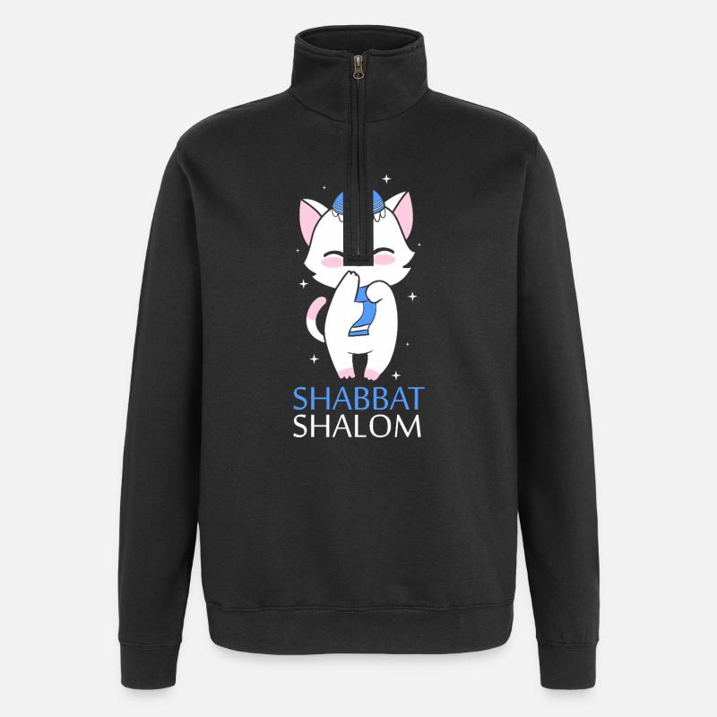 Hanoukka Hanoukka Hanoukka - Sweat à zip 1/4 - noir