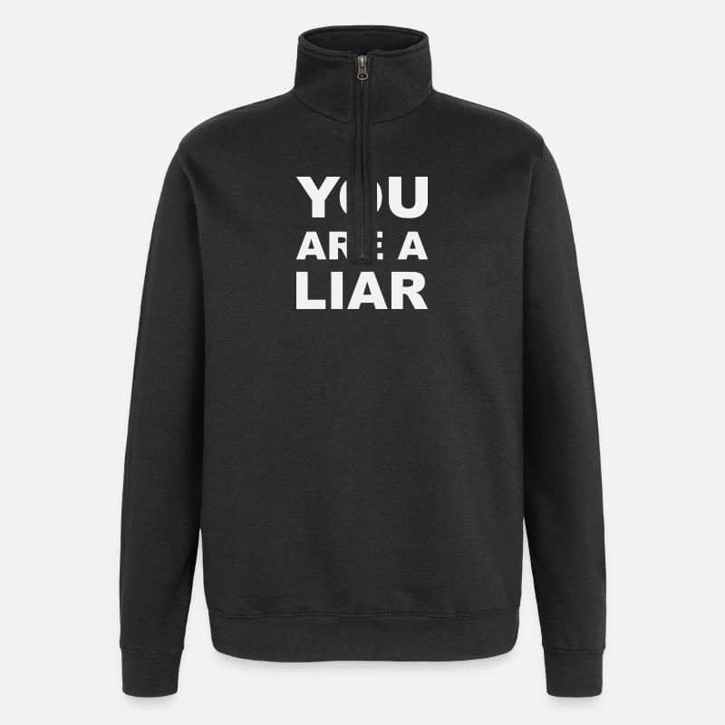 menteur Lugner White - Sweat à zip 1/4 - noir